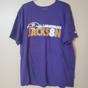 Nike NFL Lamar Jackson #8 T-Shirt Short Sleeve Adult Size Large